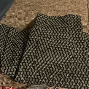 CAbi Black Patterned Pull on Wide Leg Pant- MEDIUM -EUC